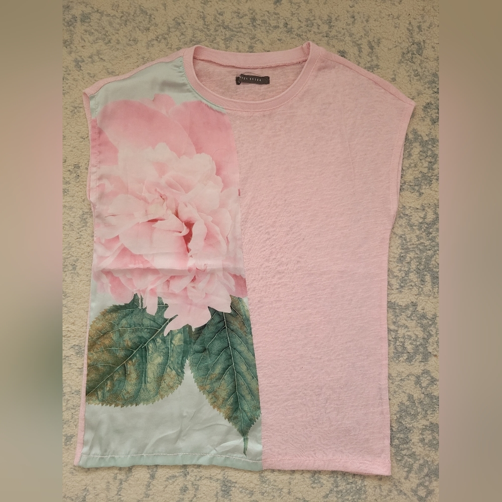 Suzy Shier rose print tank top size S